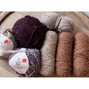 Lot 7 Skeins Unused/used Yarn Bee Acrylic/Alpaca Yarn.